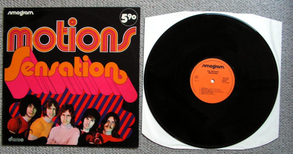 The Motions – Sensation 9 nrs LP 1971 ZEER MOOI, Ophalen of Verzenden, Inclusief binnenhoes, 12 inch, Poprock