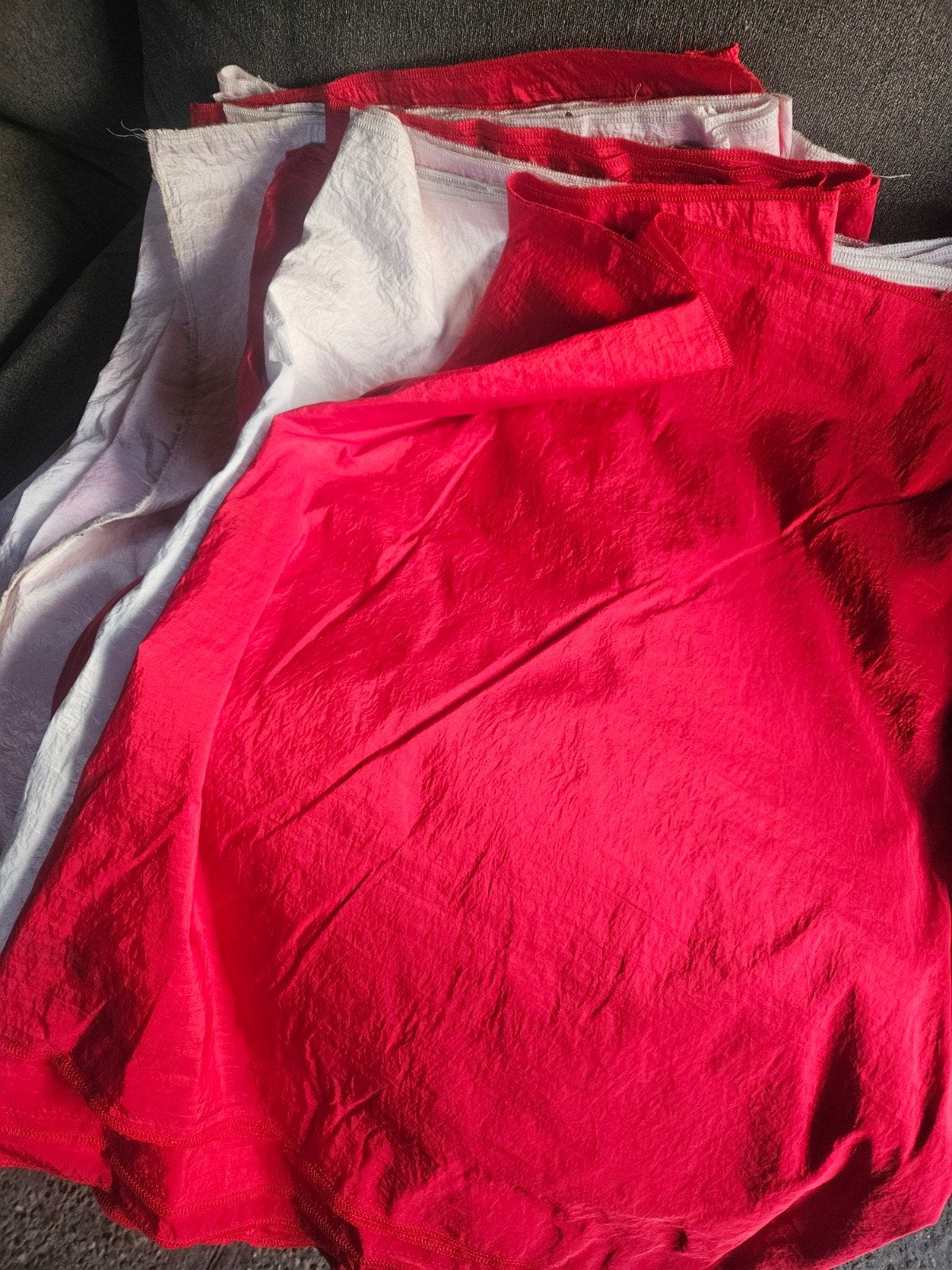 Circus Halloween Doek Rood/Wit - Decoratie Stof, Ophalen, Overige materialen, Gebruikt, Meerkleurig