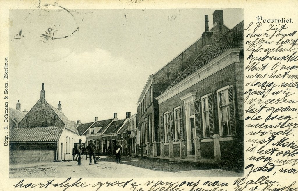ansichtkaart Poortvliet, Ophalen of Verzenden, Voor 1920, Gelopen, Noord-Brabant