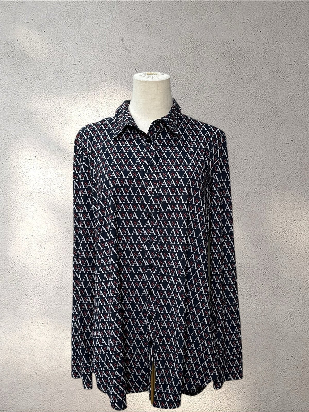 Studio Anneloes Blouse XXL - Zwart met rode/witte letters, Kleding | Dames, Ophalen of Verzenden, Zo goed als nieuw, Maat 46/48 (XL) of groter