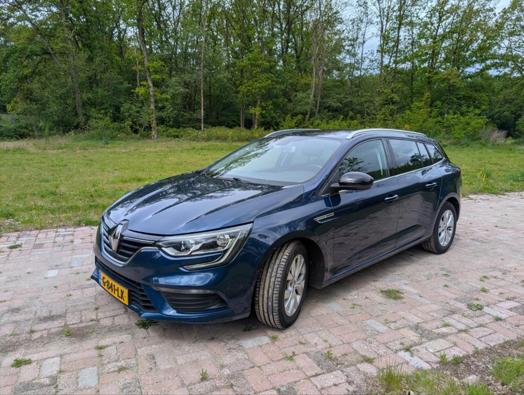 Renault Mégane Estate 1.3 TCe Limited 115pk 2019 blauw, Auto's, Voorwielaandrijving, Stof, 4 cilinders, Blauw