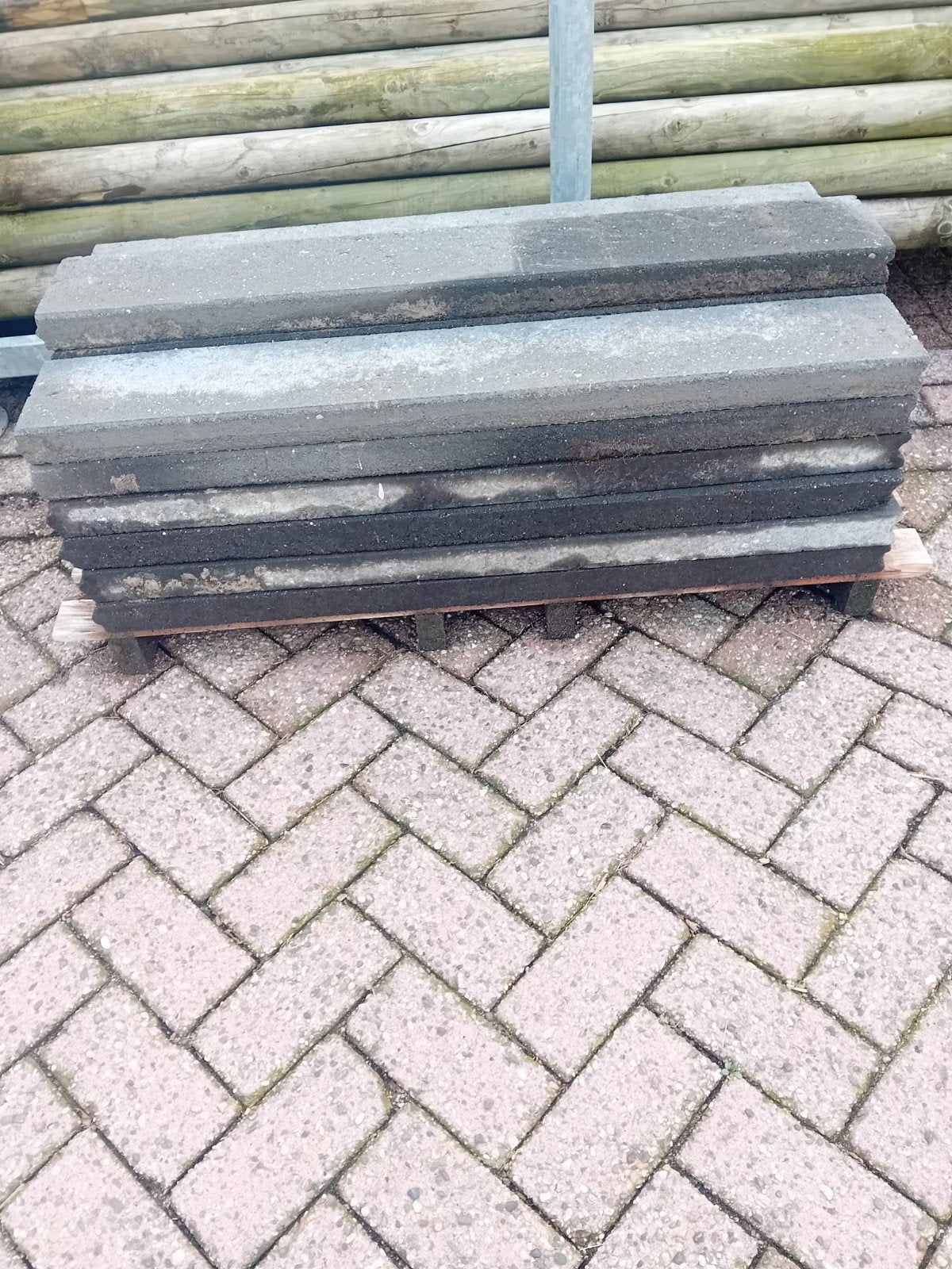 19 opsluitbandjes 5x15x1 meter antraciet, Ophalen, Gebruikt, Overige typen