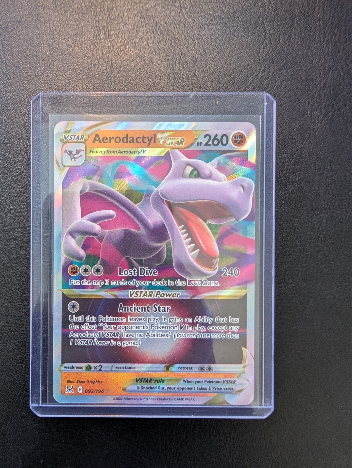 Aerodactyl VSTAR 093/196 Pokémon Kaart, Ophalen of Verzenden, Zo goed als nieuw, Losse kaart