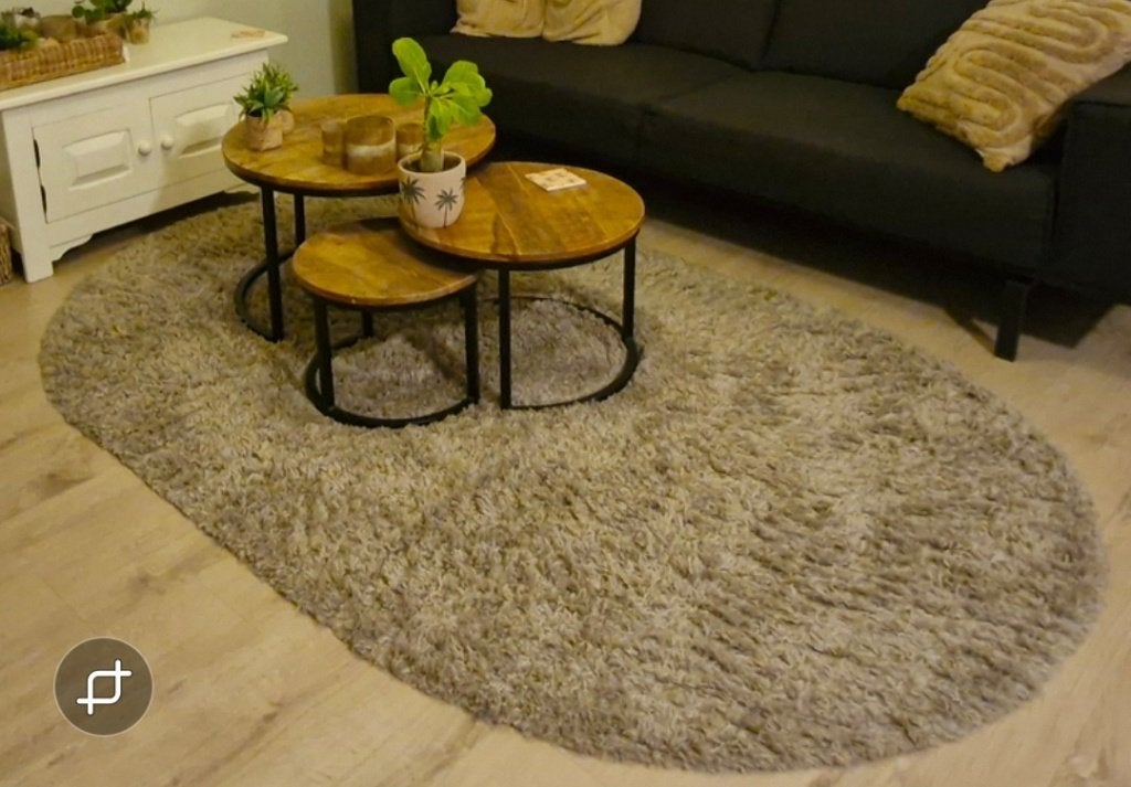Vloerkleed taupe 160cmx230 ovaal, Huis en Inrichting, Stoffering | Tapijten en Kleden, Ophalen, 100 tot 150 cm, 200 cm of meer