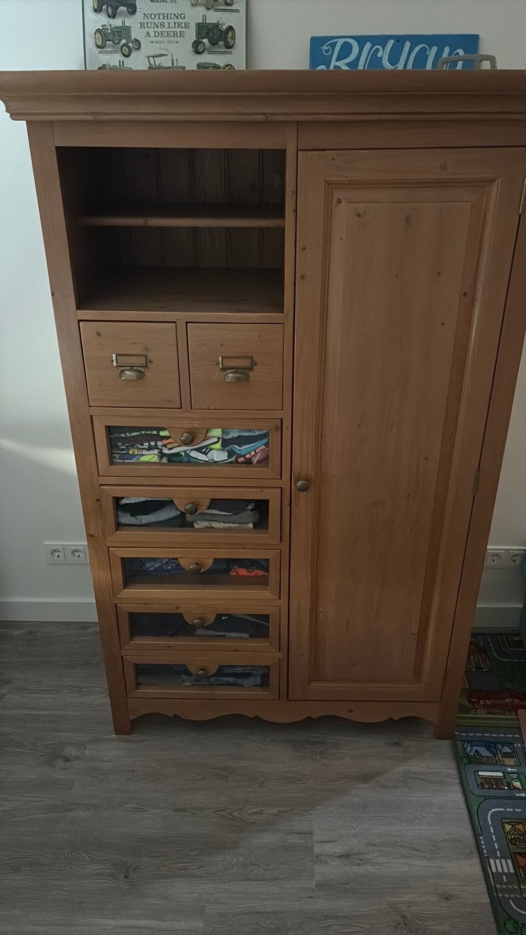 Kinder kledingkast, Kinderen en Baby's, Kinderkamer | Commodes en Kasten, Ophalen, Gebruikt, 50 tot 70 cm, 105 cm of meer