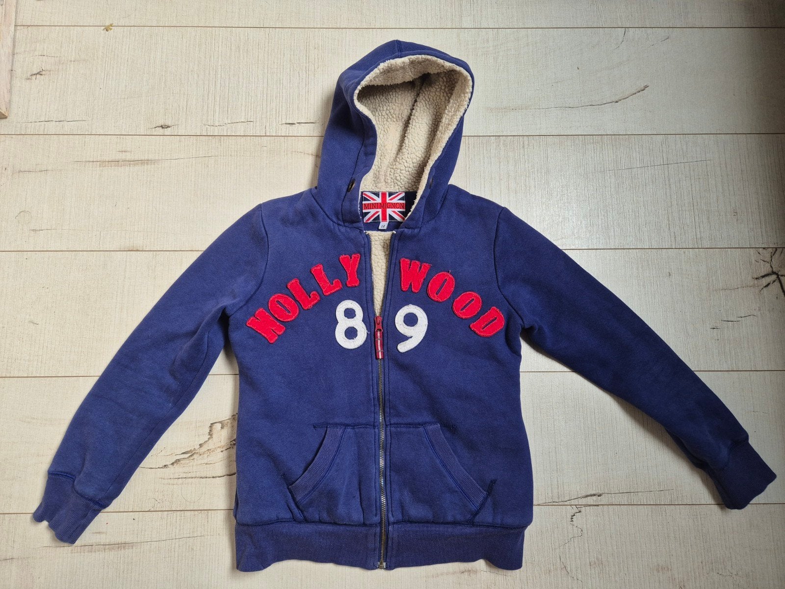 Blauw gevoerd vest mt 14/ 164 ( Mini Mignons)), Ophalen, Mini Mignons, Trui of Vest, Zo goed als nieuw