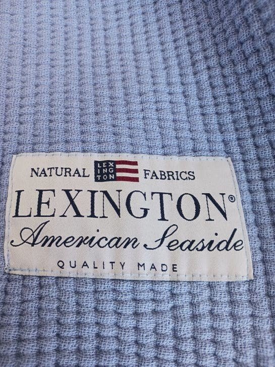 Lexington  American Seaside Wafelsprei of Gran foulard., Ophalen, Blauw, Katoen, Tweepersoons