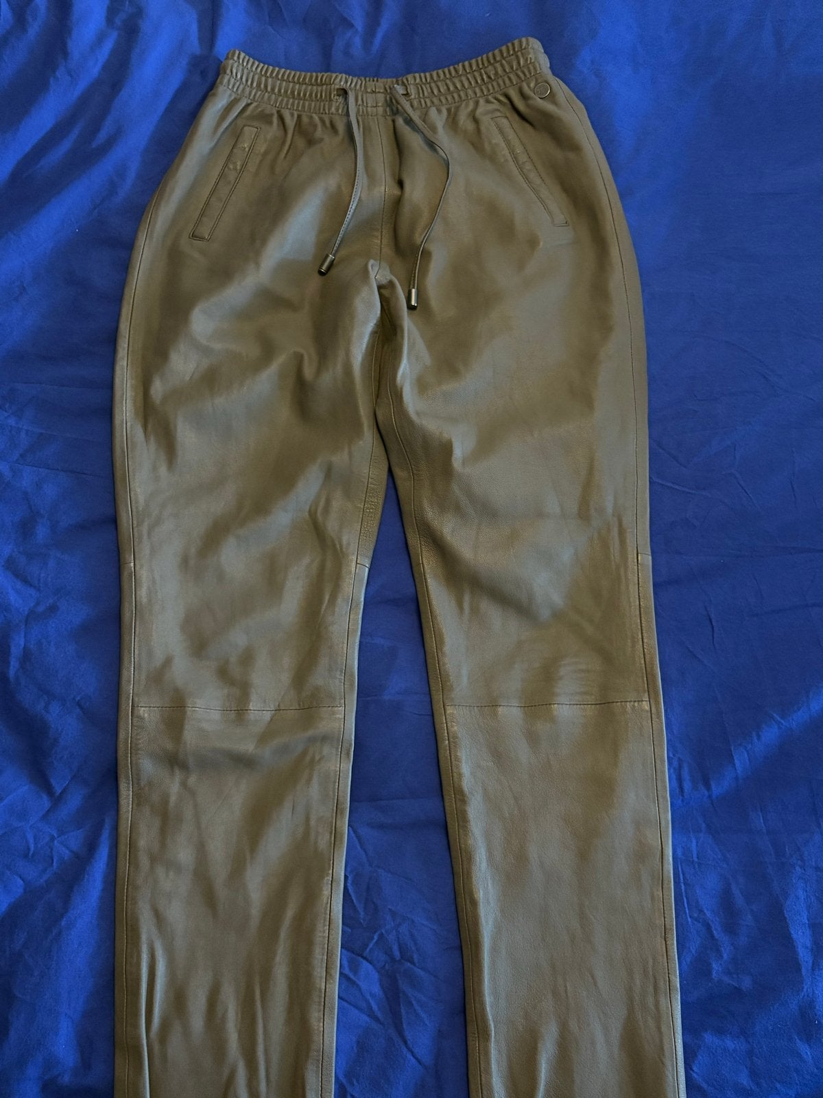 Gipsy Leren Broek - Maat S- 1x gedragen, Ophalen of Verzenden, Zo goed als nieuw, Maat 36 (S), Grijs