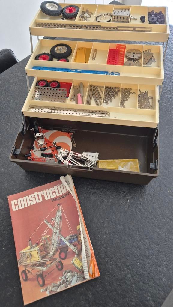 Vintage Constructie Speelgoed Set - Metaalbouwdoos, Ophalen of Verzenden, Gebruikt, Bouwen