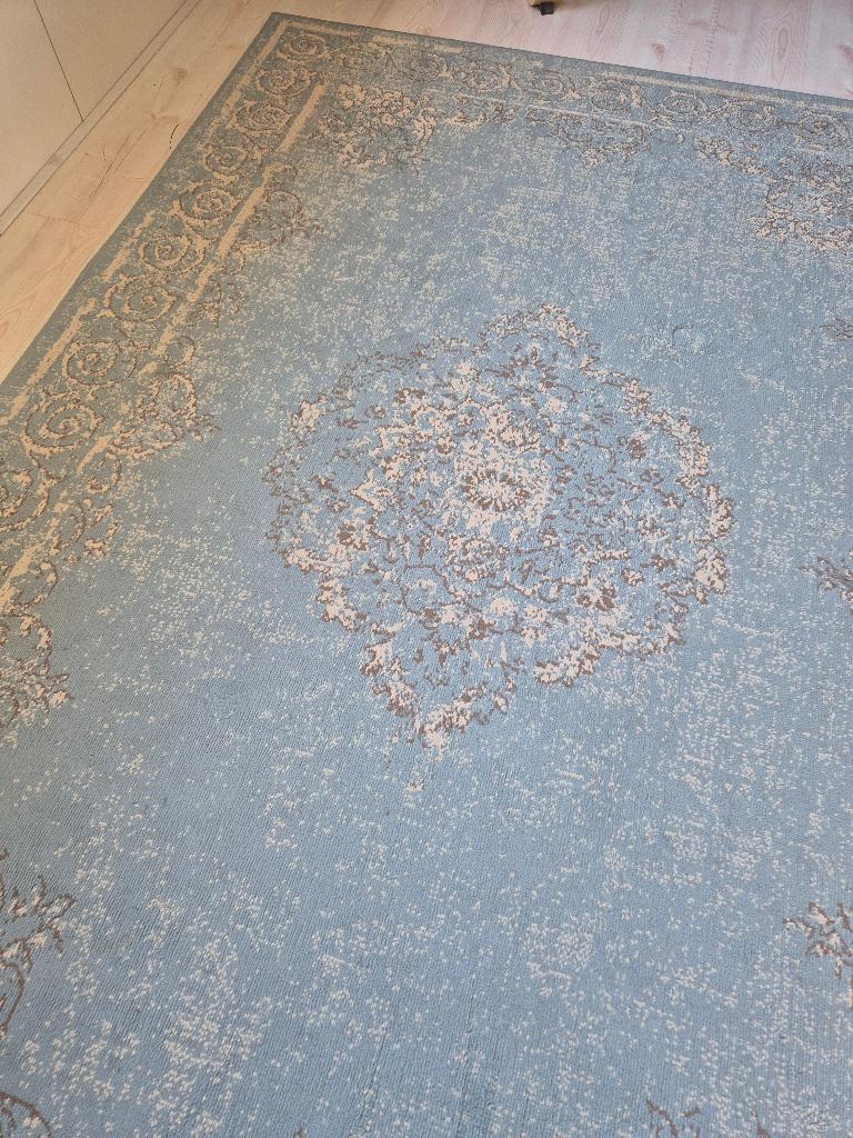 vloerkleed 'zeeblauw', Ophalen, Gebruikt, 150 tot 200 cm, Vintage