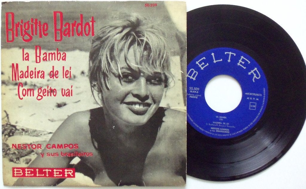 leuke EP met foto Brigitte Bardot, Fotohoes, 7 inch, Ophalen of Verzenden, Zo goed als nieuw