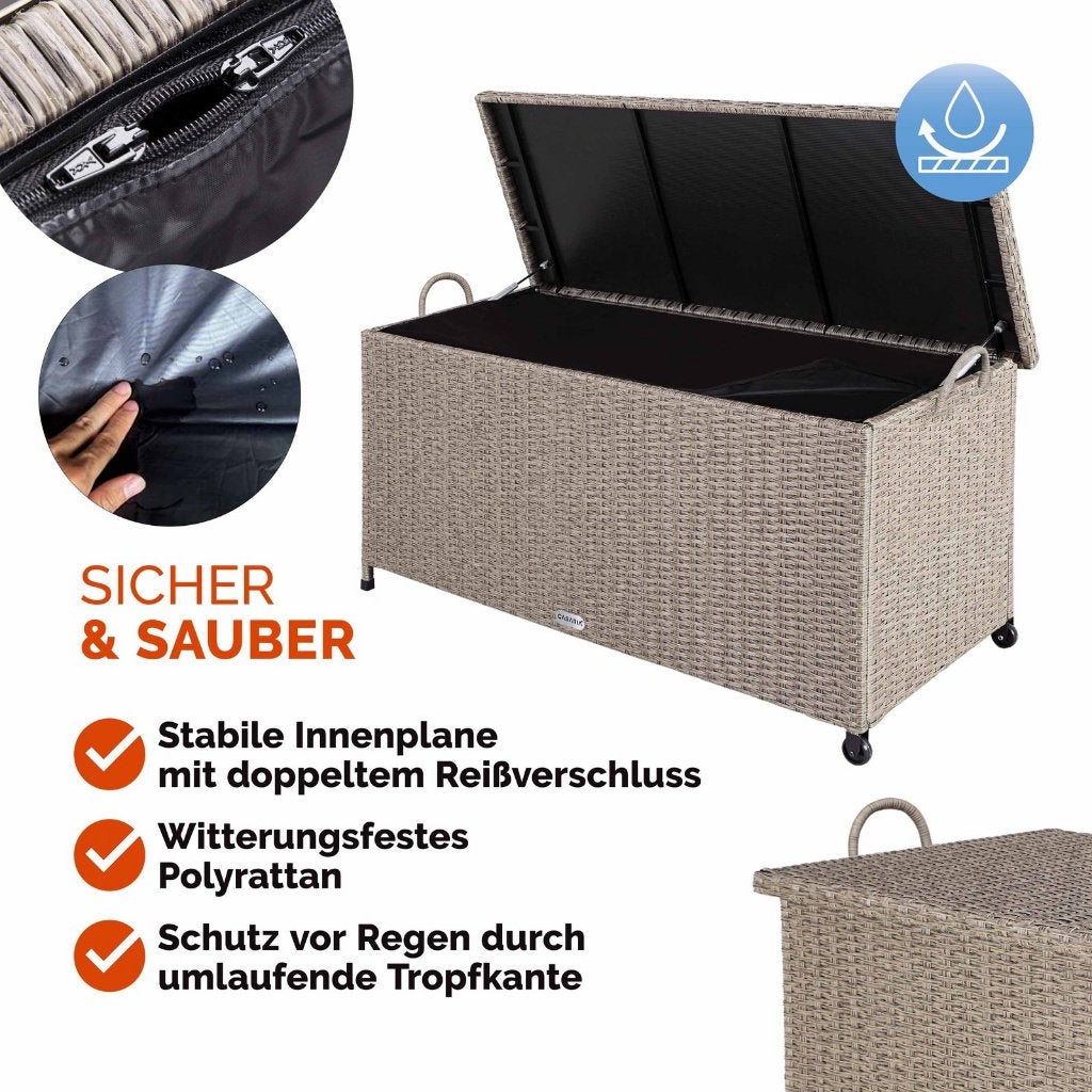 Opbergbox tuinkist + wielen 117x53x60cm 270L GRATIS BEZORGD, Verzenden, Nieuw, Nvt, Nvt