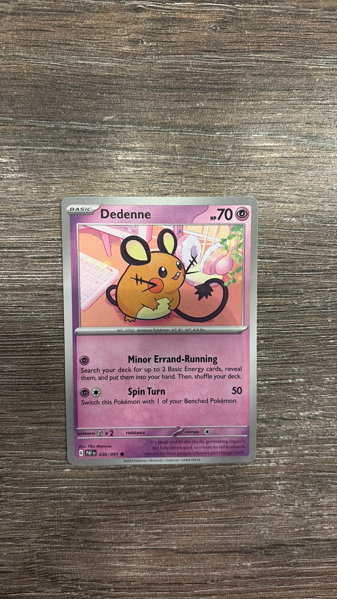 PAF Dedenne 036/091, Hobby en Vrije tijd, Verzamelkaartspellen | Pokémon, Ophalen of Verzenden, Zo goed als nieuw