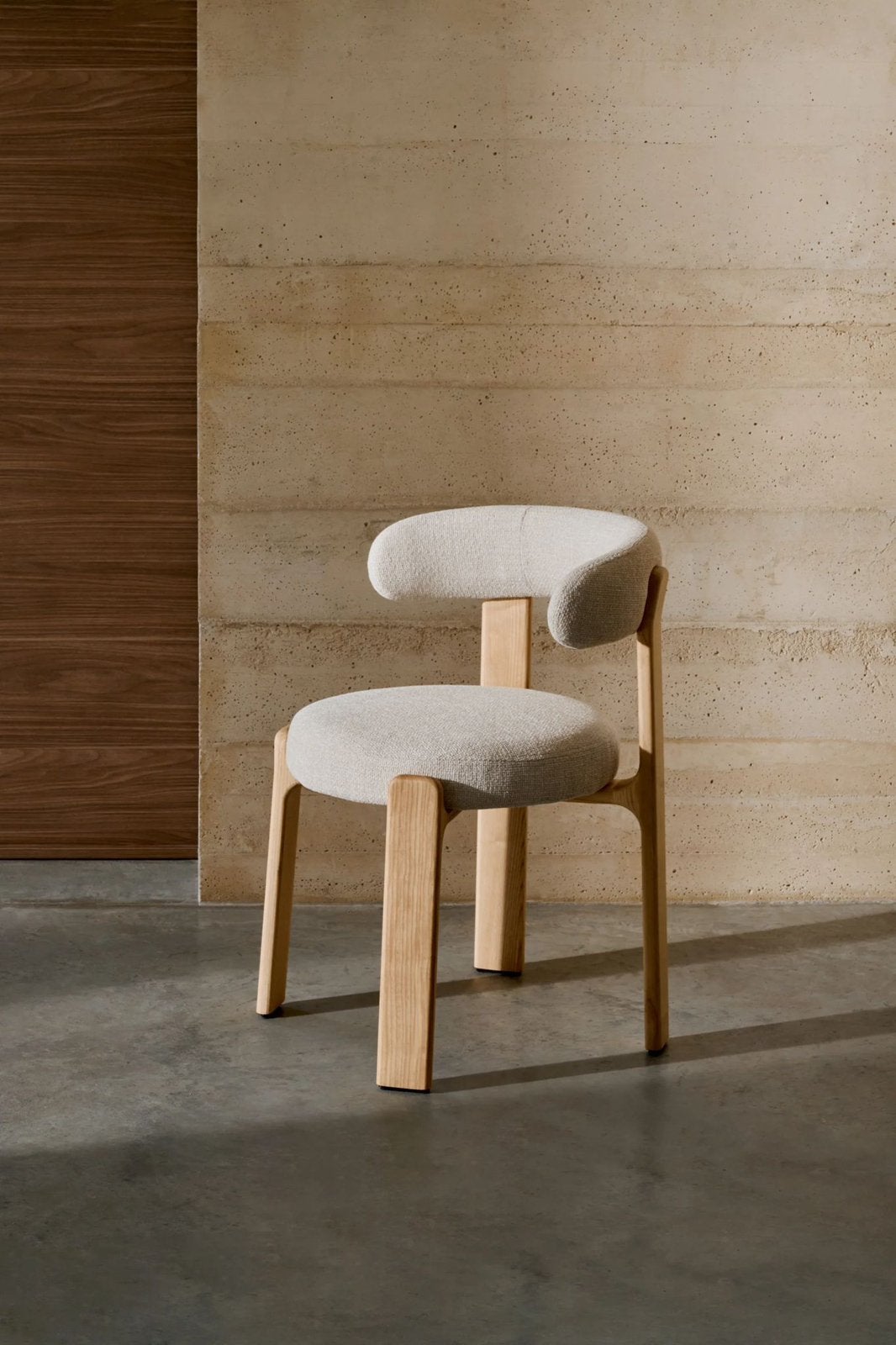 Kave Home Granite eetkamerstoel chenille Beige/naturel, Huis en Inrichting, Ophalen, Overige kleuren, Nieuw, Eén