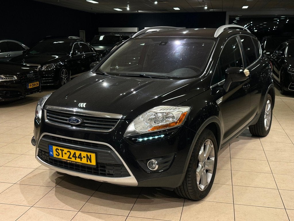 Ford Kuga 2.0 TDCi Titanium S/Pano/Trekhaak/Keyless/Stoelvw/, Auto's, Ford, Euro 5, Gebruikt, Zwart, Leder en Stof
