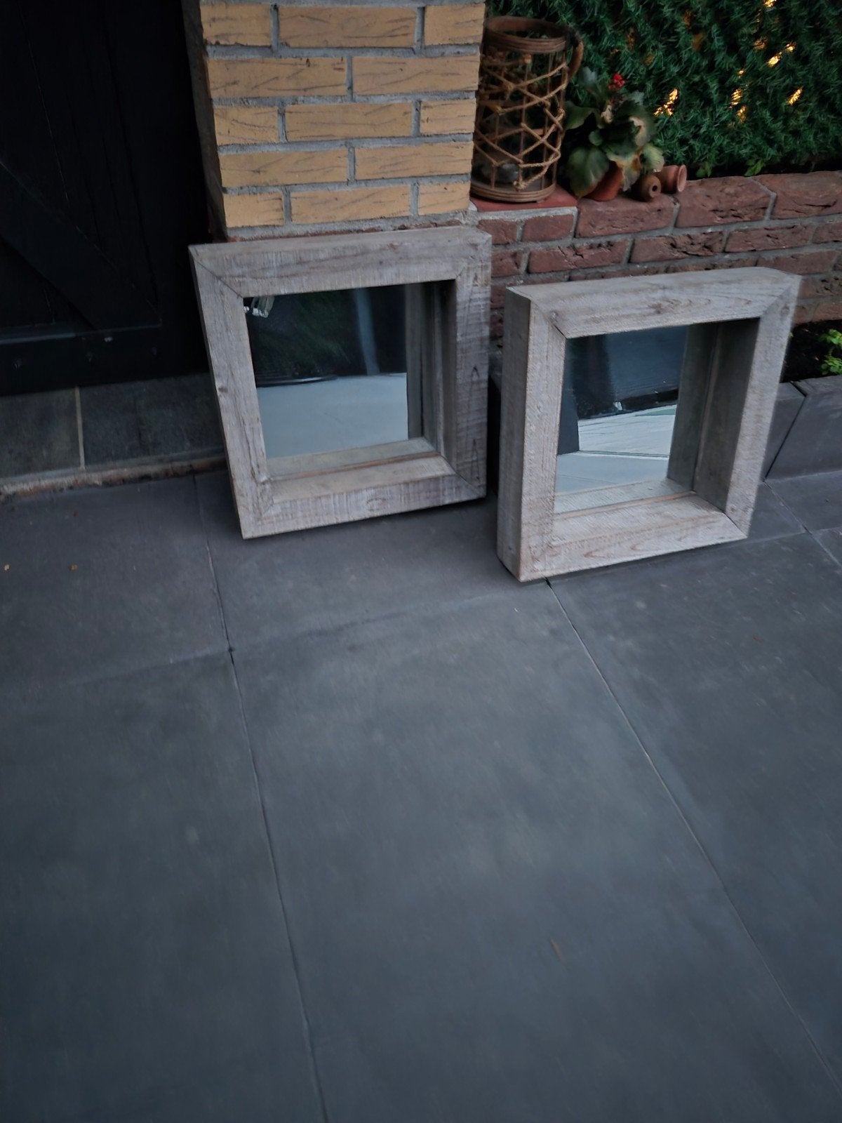 Spiegel met Houtenframe 50x50cm en 10cm diep, Huis en Inrichting, Woonaccessoires | Spiegels, Ophalen, Vierkant, Zo goed als nieuw