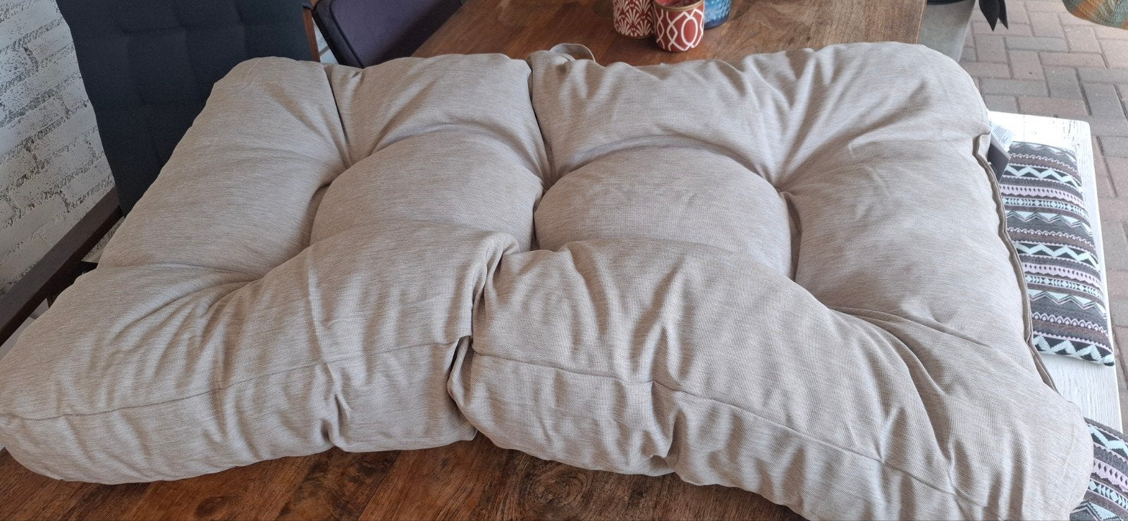 Nieuw Palletkussen zitkussen beige, Overige merken, Palletkussen, Beige, Ophalen of Verzenden