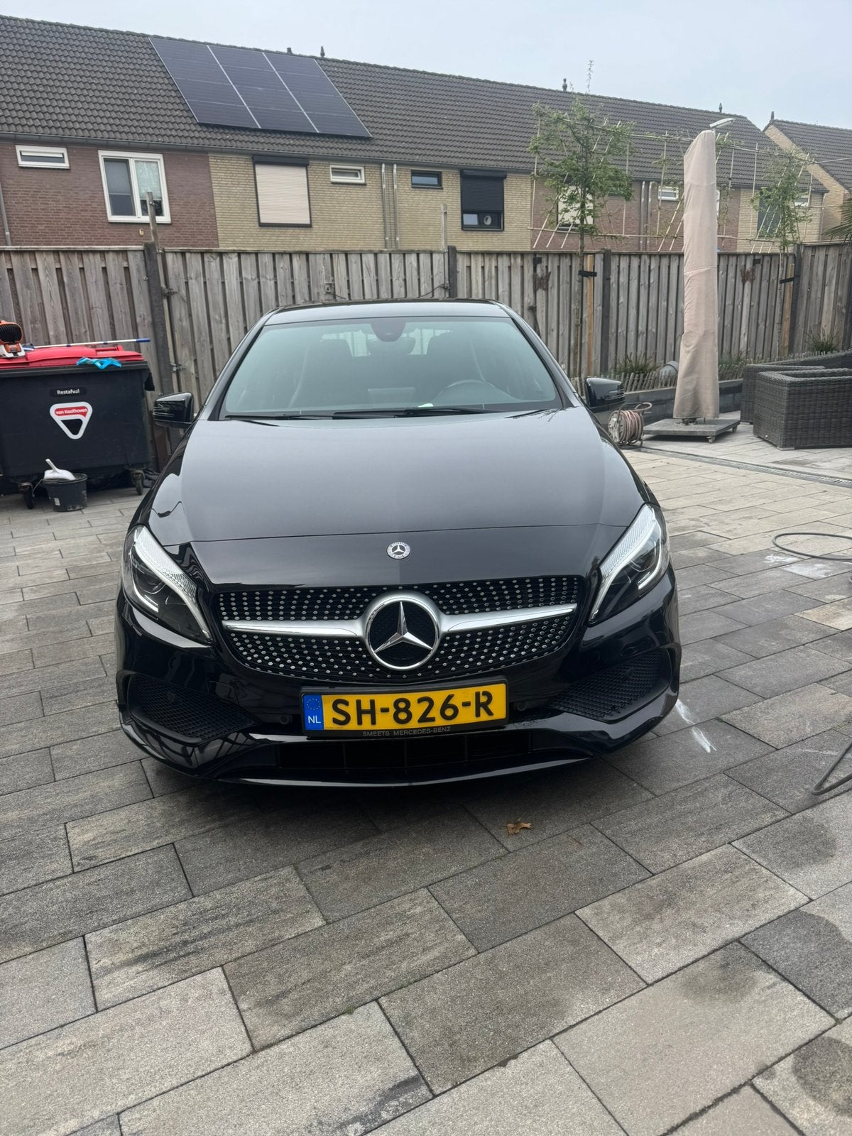 Mercedes-Benz A-Klasse amg line A180  Aut7 2018 Zwart, Auto's, Euro 5, Electronic Stability Program (ESP), 4 cilinders, 1200 kg