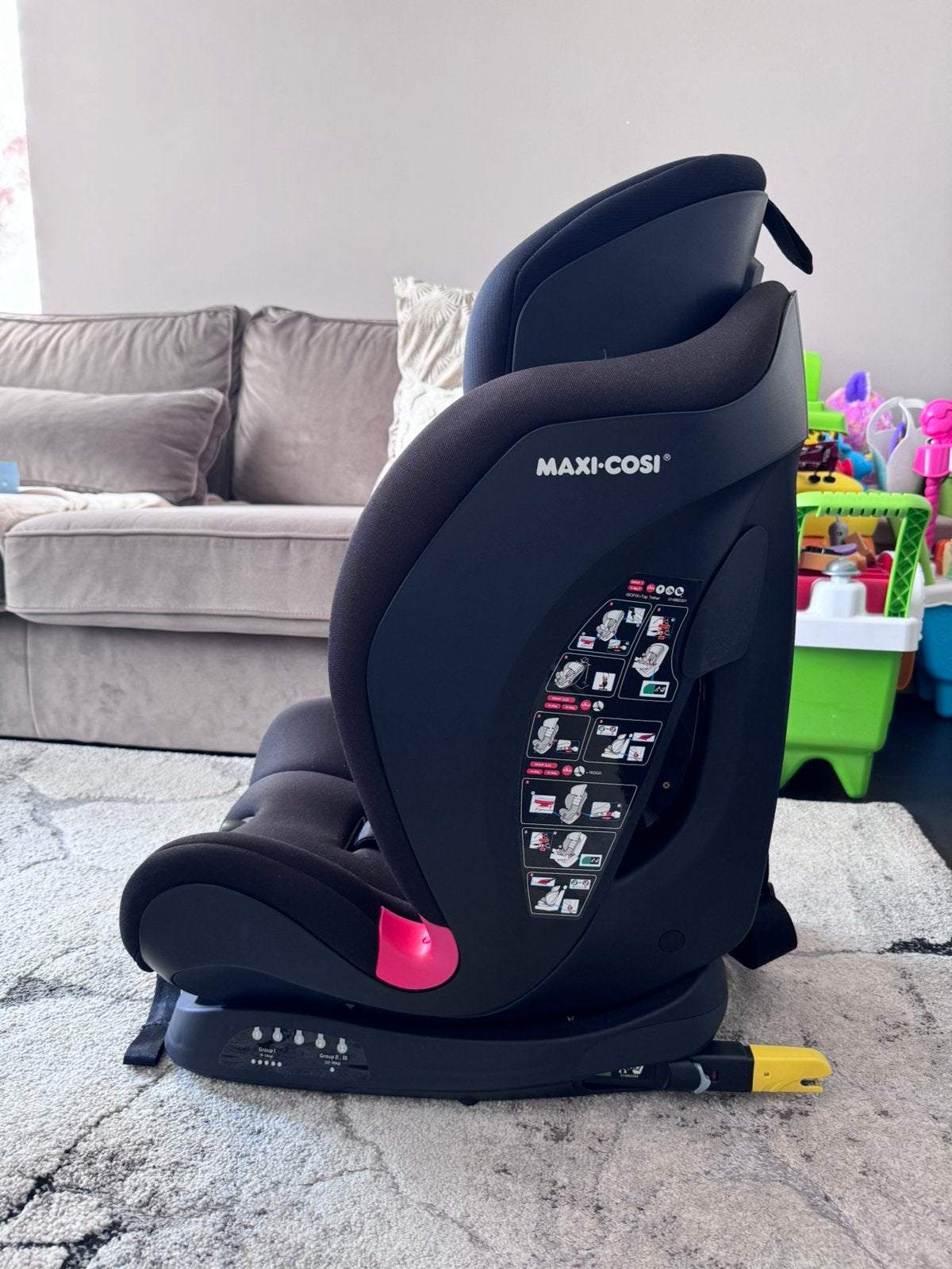 Maxi cosi titan isofix black, Ophalen, 15 t/m 36 kg, Zo goed als nieuw, Isofix