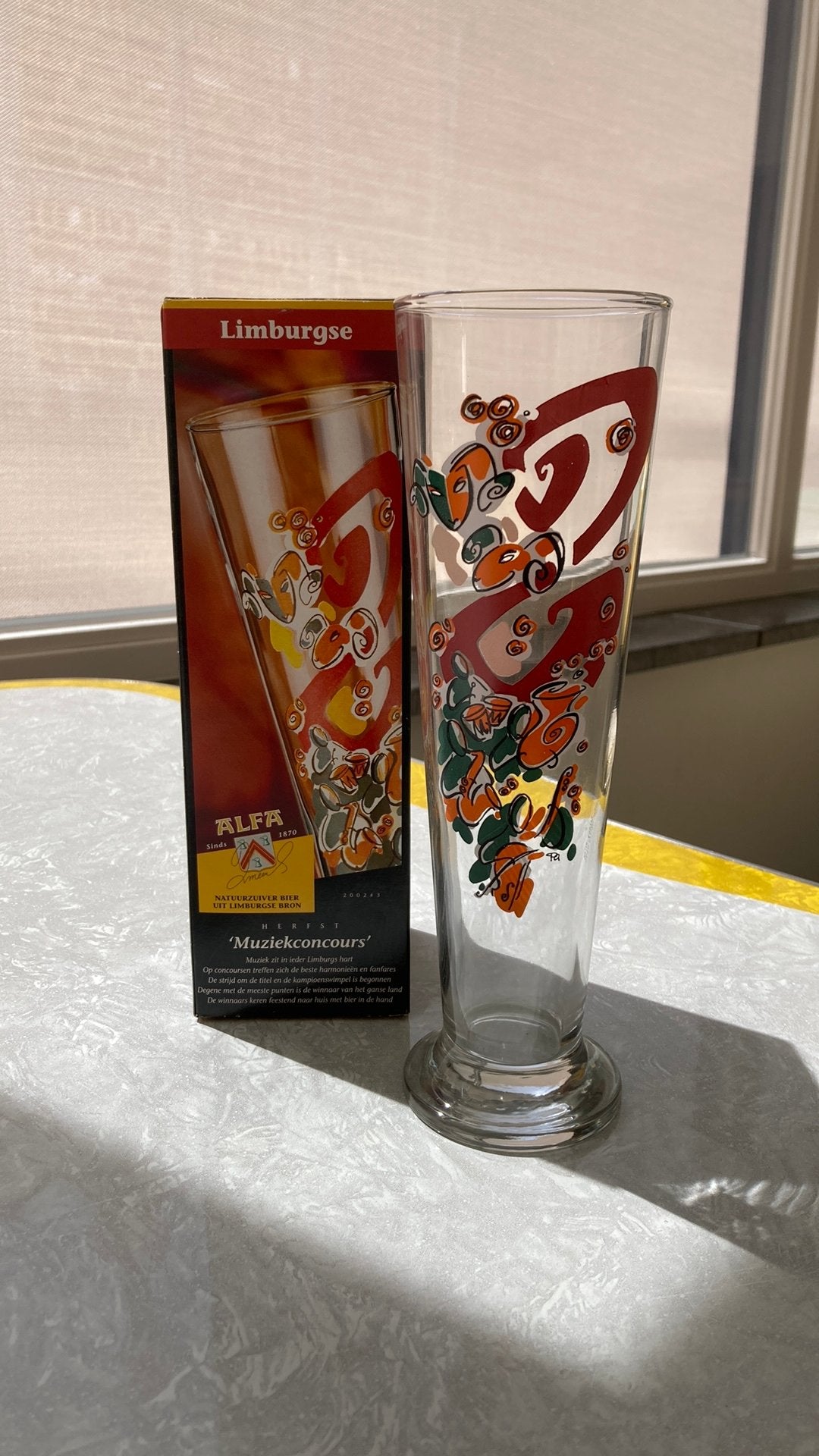 Alfa bierglas, uit 2002, speciale collectie, Ophalen of Verzenden, Nieuw, Glas of Glazen, Overige merken