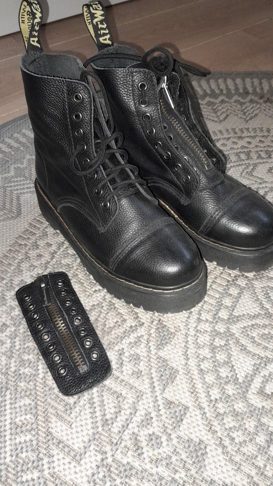 Imitatie"Dr. Martens LOOK" 1460 "Pascal Front Zip Laarzen Ma, Zwart, Lage of Enkellaarzen, Ophalen of Verzenden, Dr. Martens