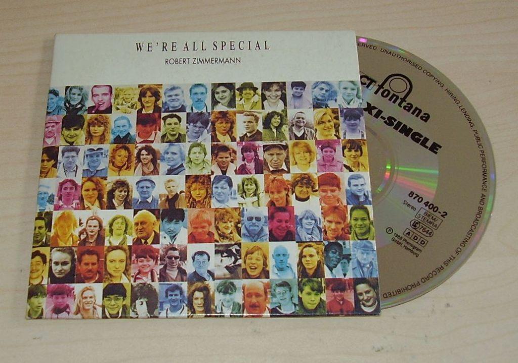 Robert Zimmermann - We're All Special CD Single 1988 2trk, Cd's en Dvd's, Ophalen of Verzenden, Zo goed als nieuw, Pop