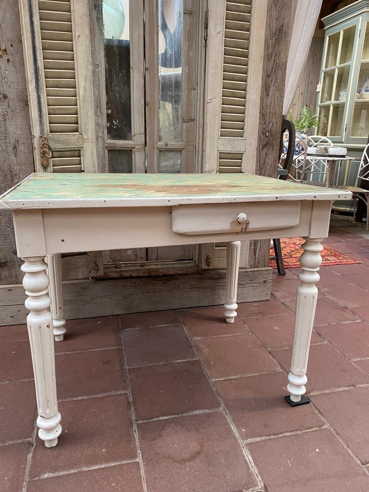Leuk Frans brocante tafeltje keukentafel tafel, Ophalen