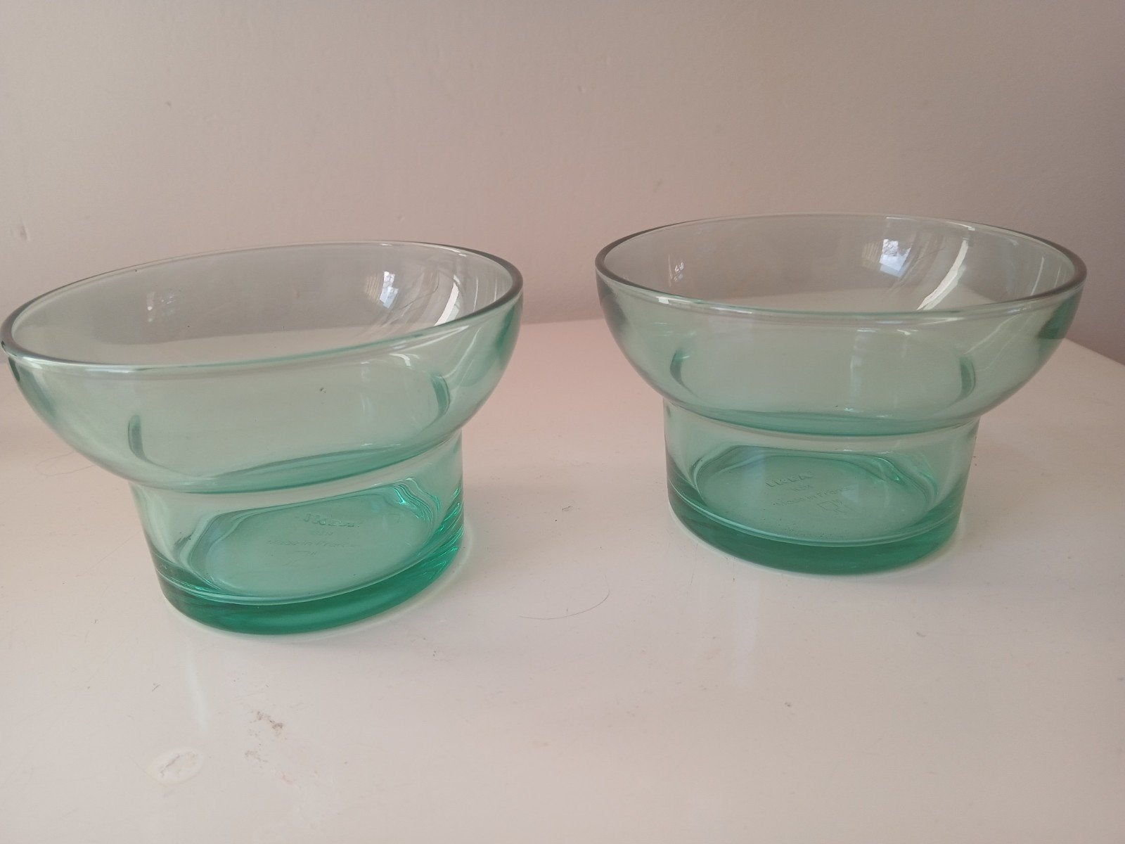 vintage IKEA glazen kommen uit de jaren '90, Ophalen of Verzenden, Zo goed als nieuw, Overige typen