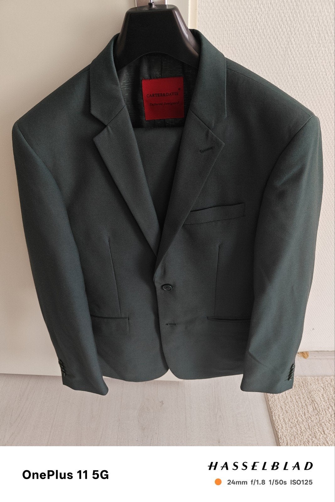 Carter & Davis Herenpak - Donkergroen, Maat L, Kleding | Heren, Maat 52/54 (L), Ophalen of Verzenden, Zo goed als nieuw, Groen