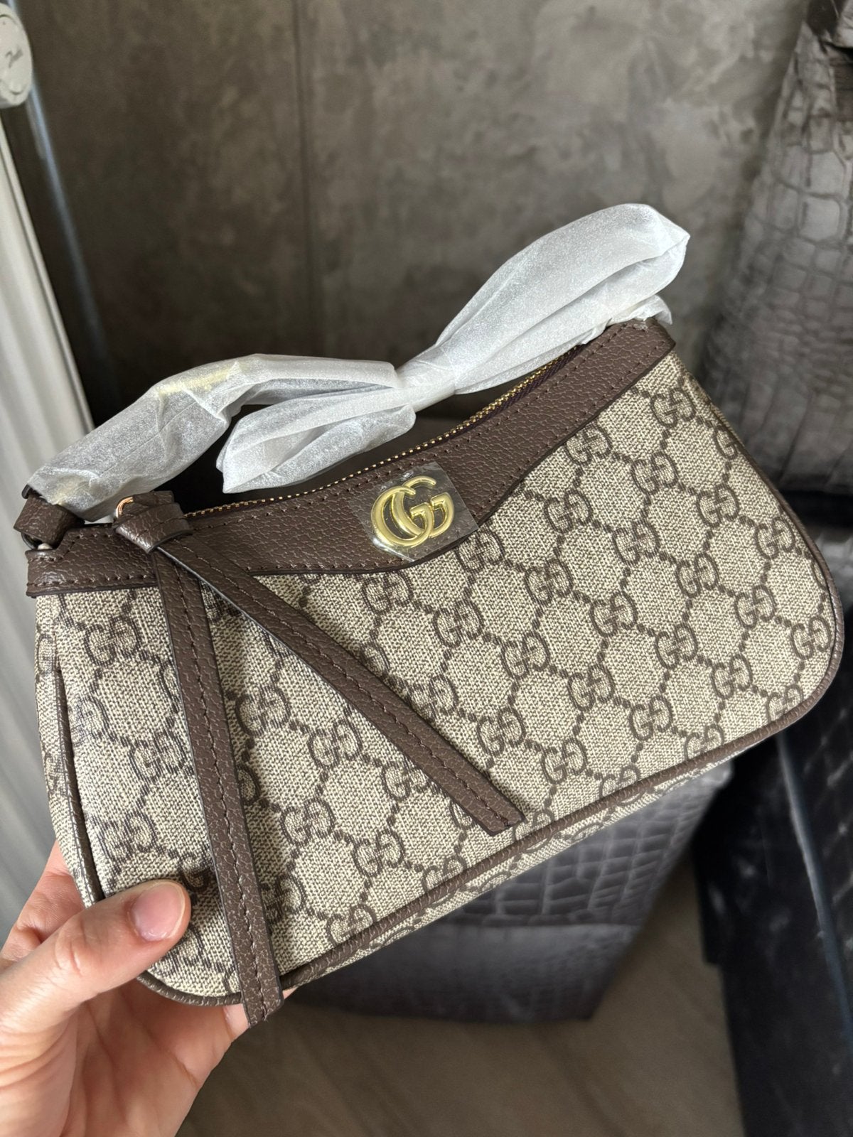 gucci bag, Ophalen of Verzenden, Zo goed als nieuw, Zwart, Schoudertasje