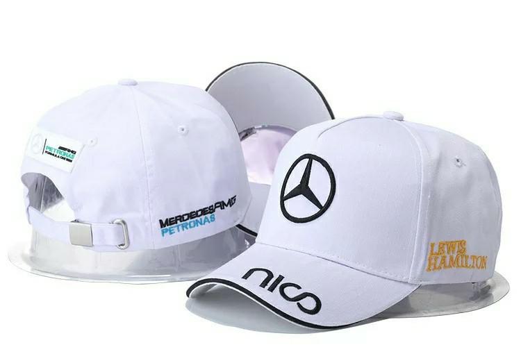 T.k. Witte lewis hamilton mercedes racing baseball cap pet n, Ophalen of Verzenden, Nieuw, One size fits all, Pet