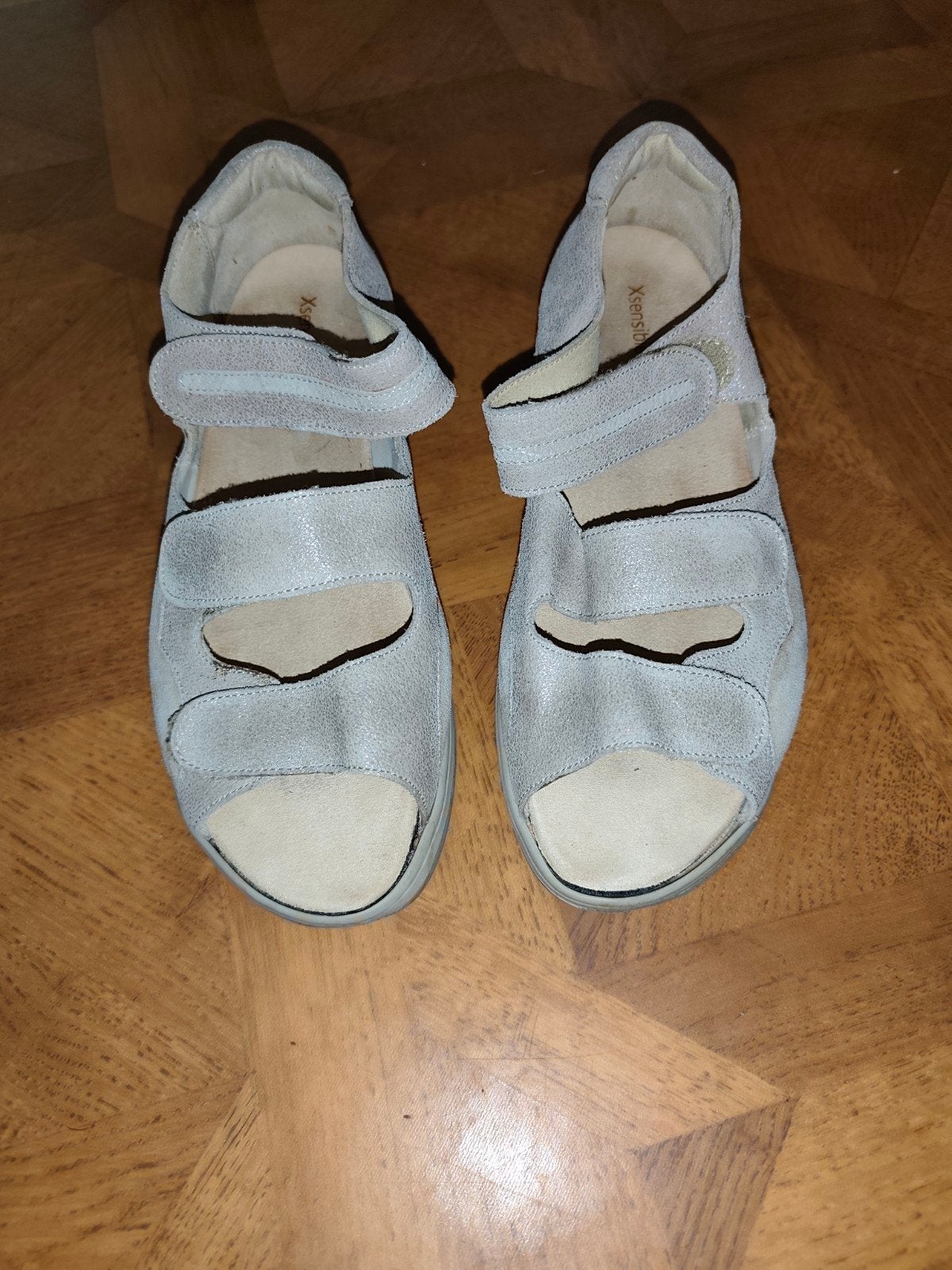 Xsensible leren sandalen maat 7, Xsensible, Beige, Gedragen, Sandalen of Muiltjes
