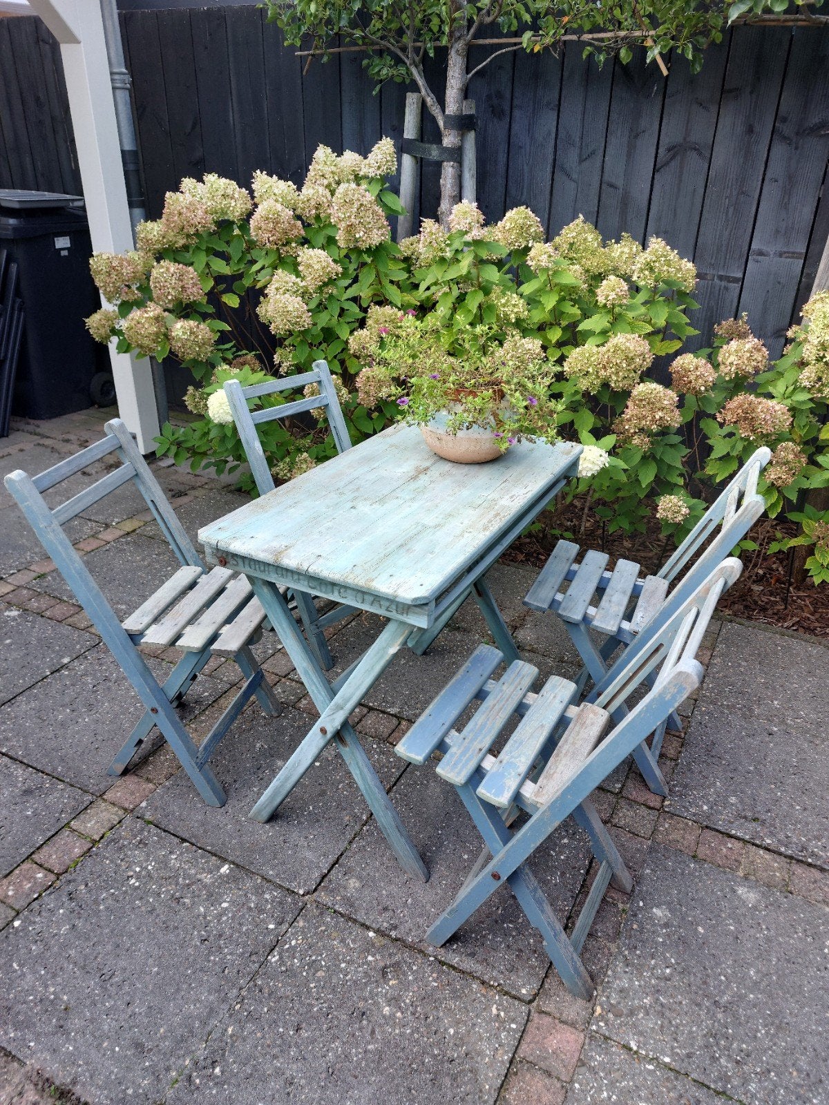 Compacte inklapbare tuinset - Restaurant Cote d'Azur, Ophalen, 4 zitplaatsen, Gebruikt, Tuinset