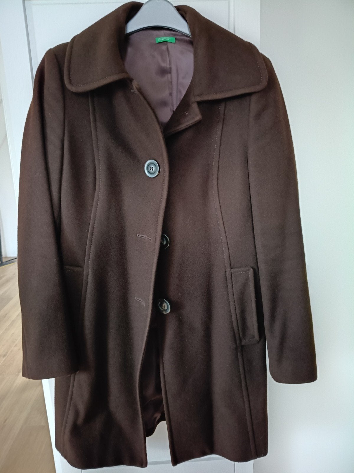Damesjas Benetton bruin, maat 38, Ophalen, Zo goed als nieuw, Maat 38/40 (M), Bruin