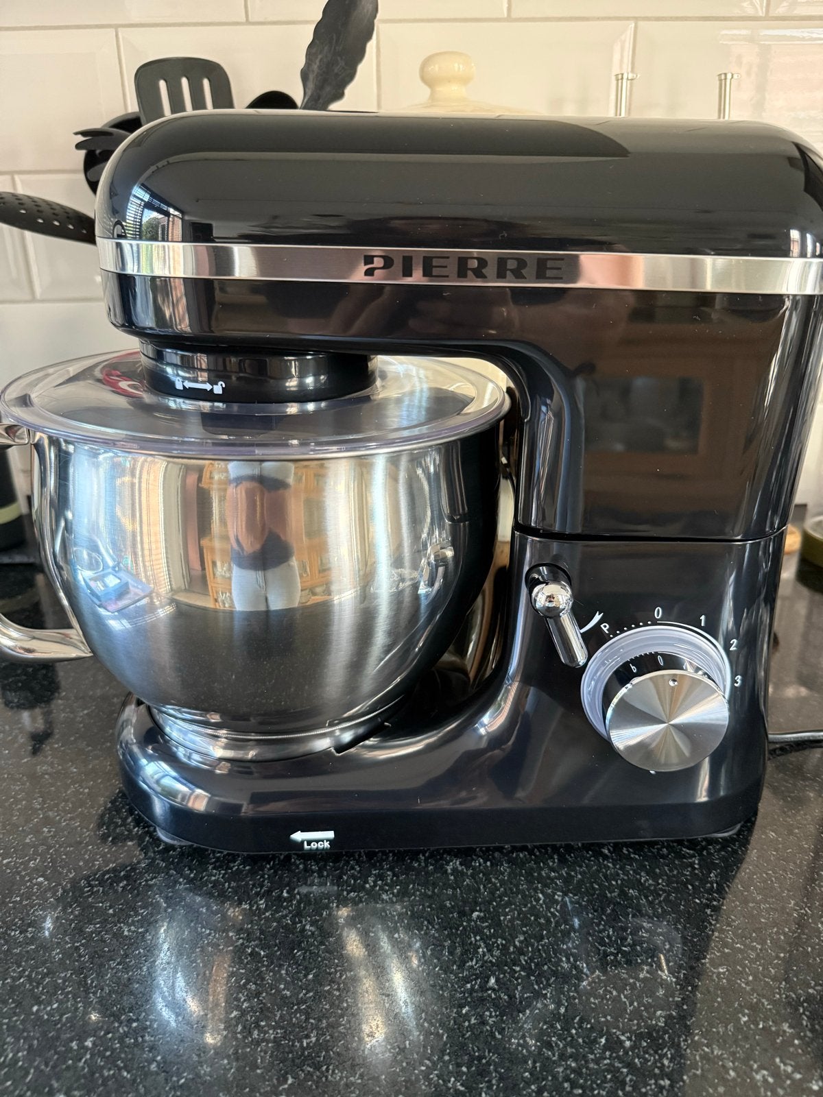 Pierre Stand Mixer PSM50001 - Zwart, 5L, 6 snelheden, 4 liter of meer, Ophalen, Nieuw, 3 snelheden of meer