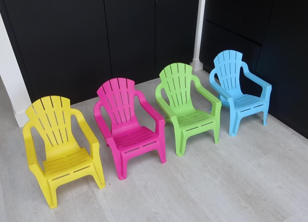 Vier Progarden tuinstoelen ligstoelen kindertuinstoelen, Tuin en Terras, Ophalen, Zo goed als nieuw, Kunststof, Stapelbaar