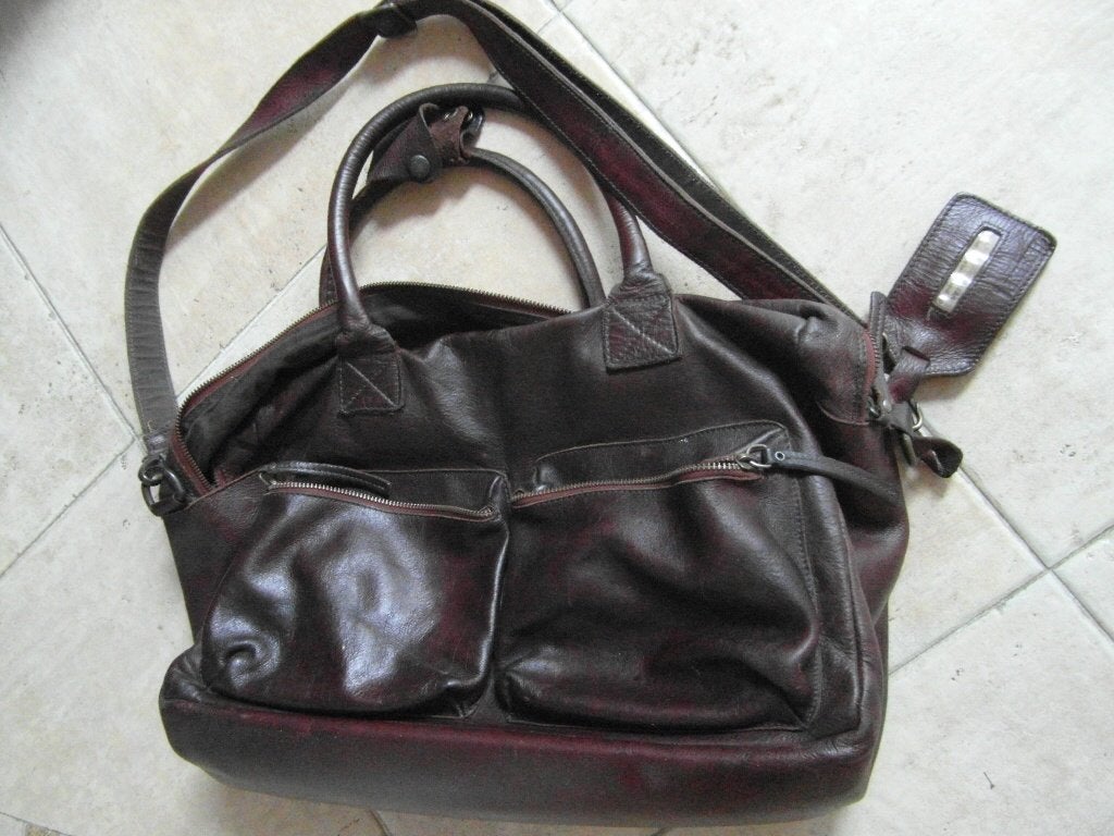 schooltas echt leer Westernbag bruin  werktas als nieuw, Bruin, Aktetas of Boekentas, Zo goed als nieuw, Leer
