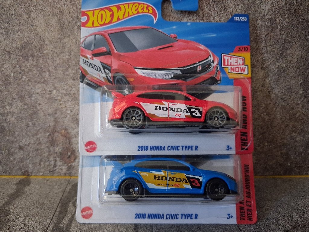 2018 Honda Civic Type R set van Hot Wheels, Hobby en Vrije tijd, Modelauto's | Overige schalen, Ophalen, Nieuw, Auto