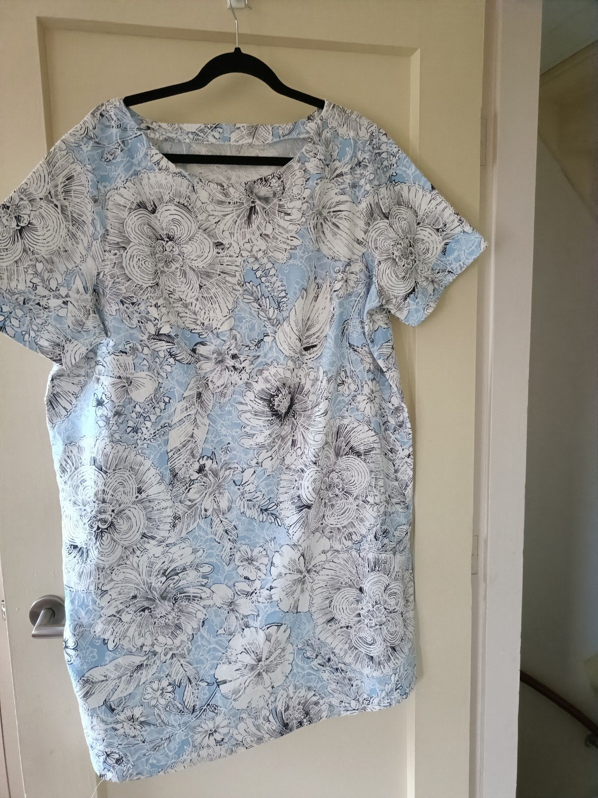 ZOMERSE GEBLOEMDE JURK, Kleding | Dames, Jurken, Nieuw, Maat 46/48 (XL) of groter, Blauw, Ophalen of Verzenden