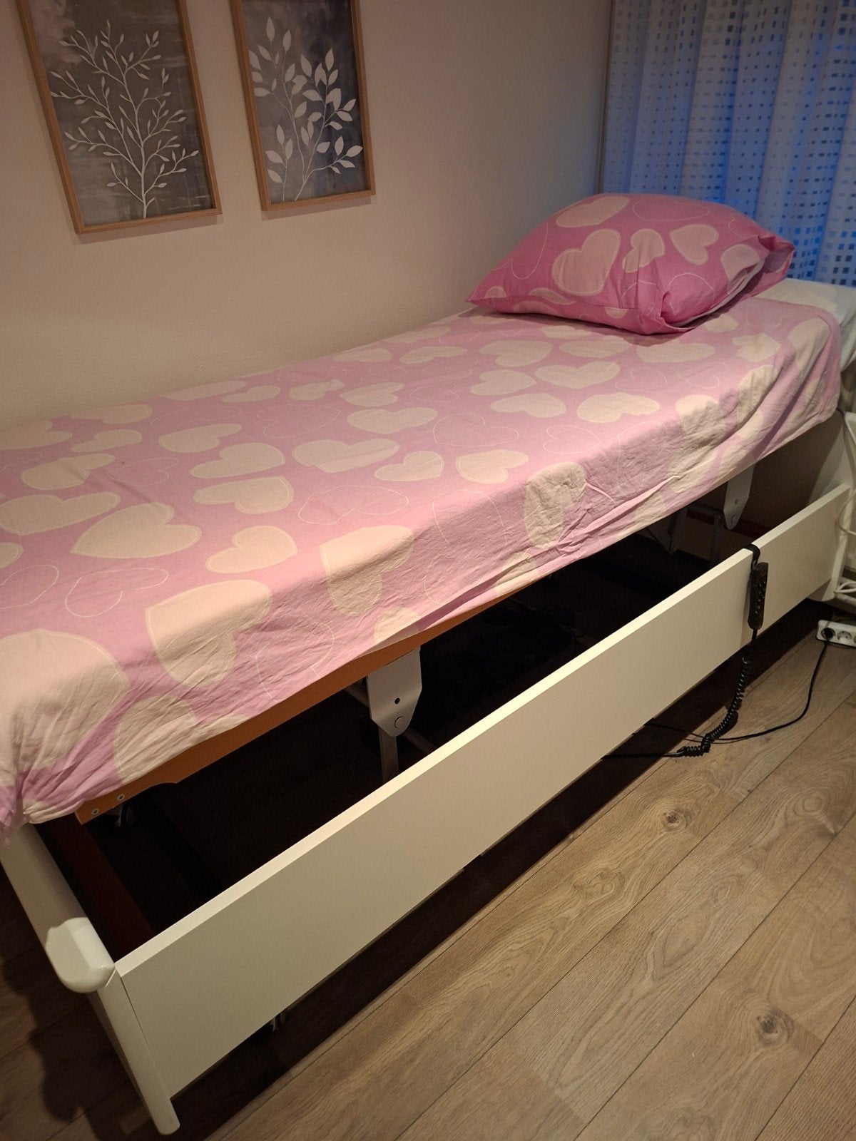 Ziekenhuisbed met verstelbare standen, Ophalen, Eenpersoons, Wit, Overige maten