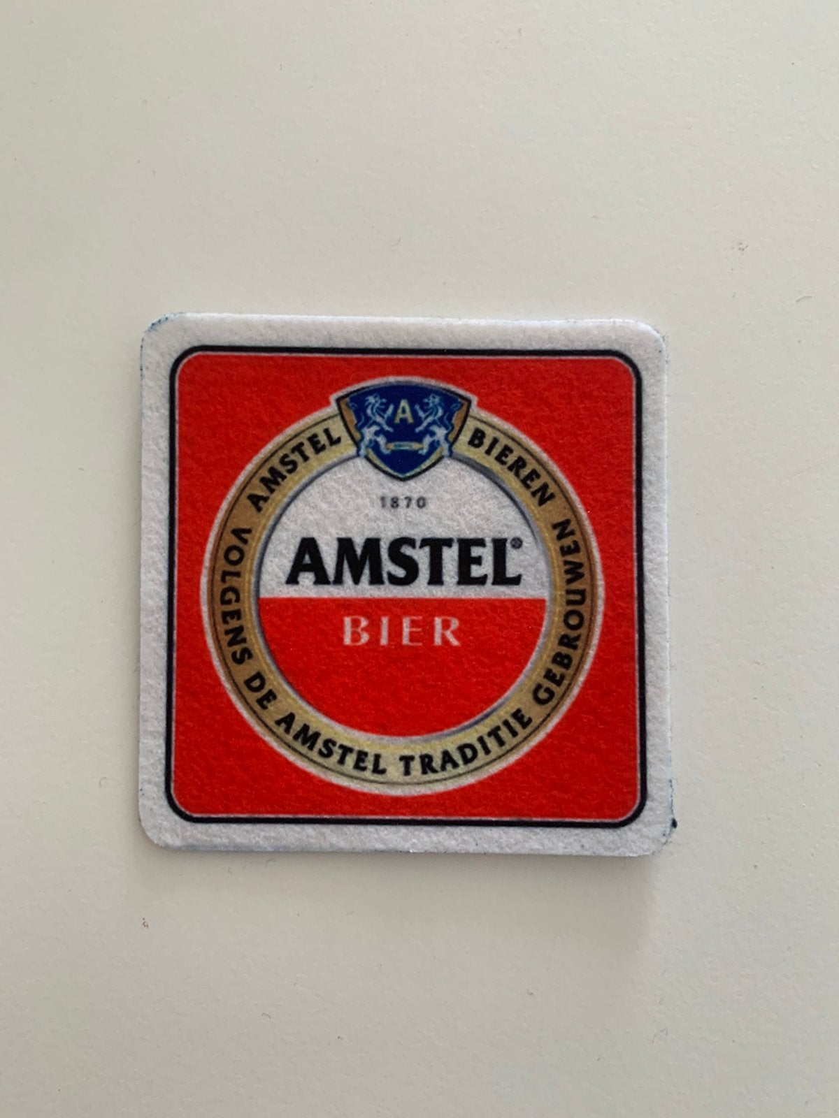 Amstel bier onderzetter Grand Cafe de Leeuw Benidorm, Verzamelen, Ophalen of Verzenden, Zo goed als nieuw, Viltje(s), Amstel