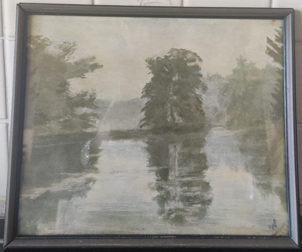 Vintage schilderij geschilderd door Koningin Wilhelmina, Ophalen