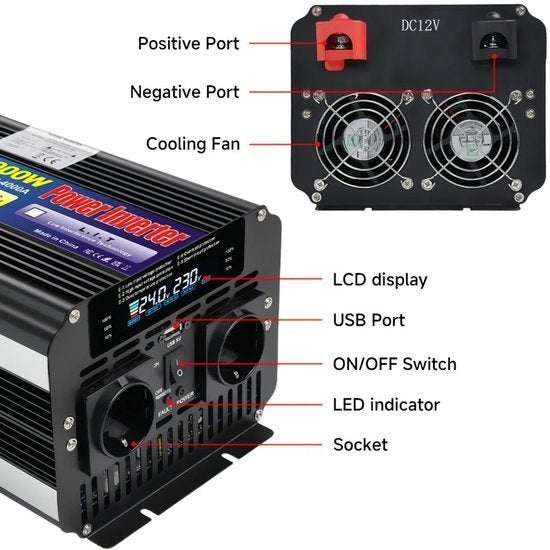 Stroomomvormer – Spanningsomvormer – Omvormer – Inverter, Corvance B.V., Verzenden, Nieuw, Corvancebol@gmail.com