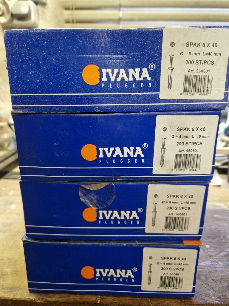 Ivana slagpluggen spijkerpluggen 6 x 40 (800 stuks), Doe-het-zelf en Verbouw, Ophalen of Verzenden, Nieuw, 50 tot 100 mm, Overige typen