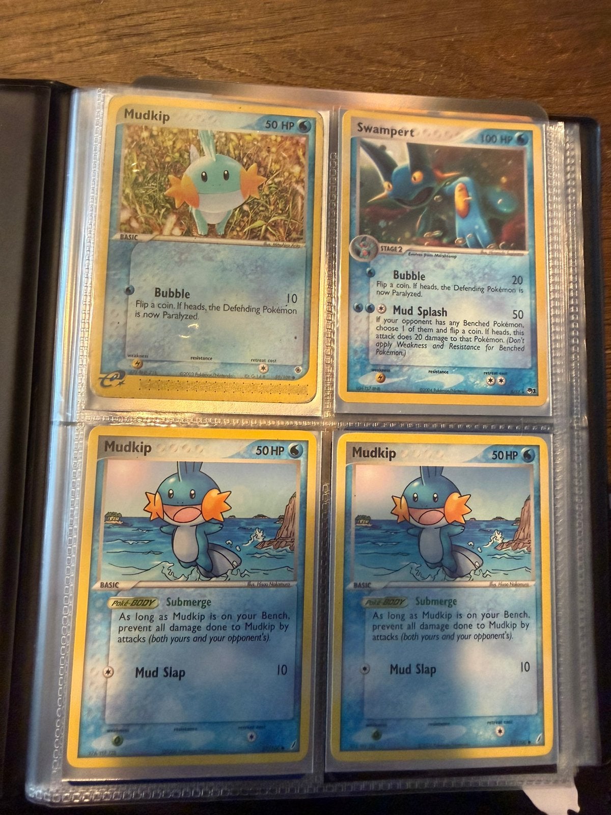 Mudkip  en swampert (holo), Ophalen of Verzenden, Zo goed als nieuw, Meerdere kaarten