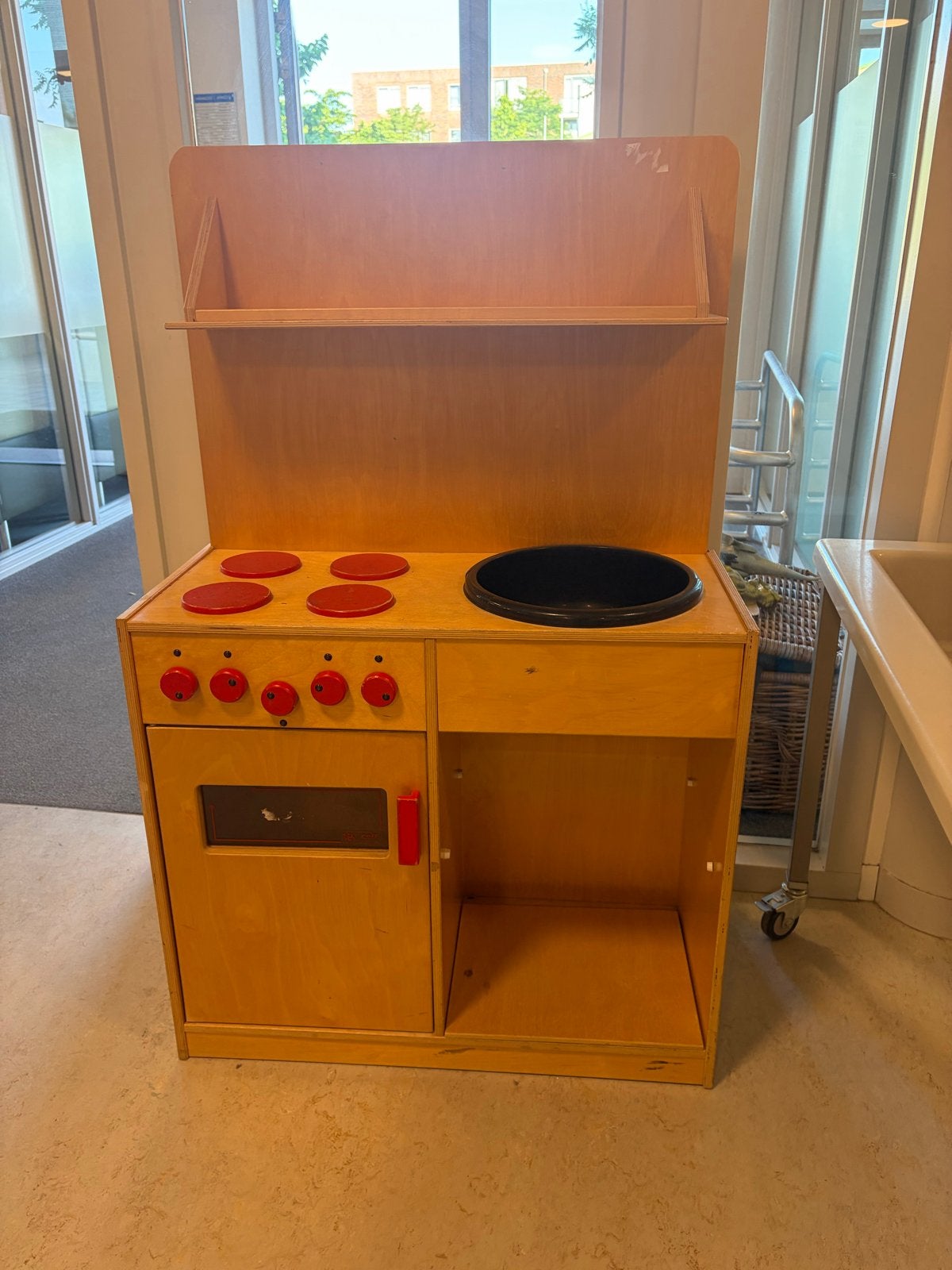 Houten Speelkeuken met Oven en Kookplaat, Ophalen, Gebruikt, Hout, Speelkeuken