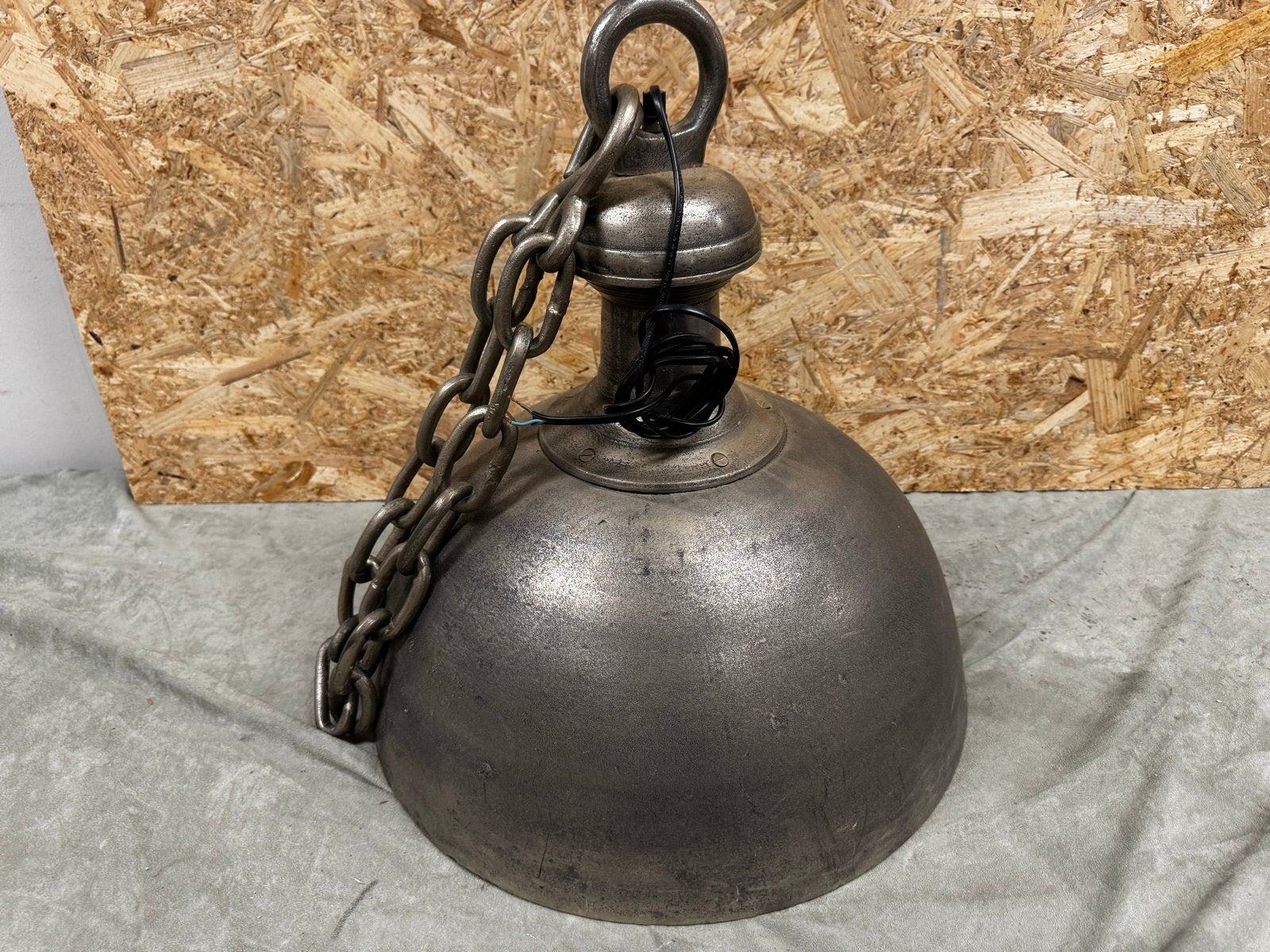 Stoere Industriële Fabriekslamp / Hanglamp Gegoten Aluminium, Gebruikt, X, Metaal, Industrieel