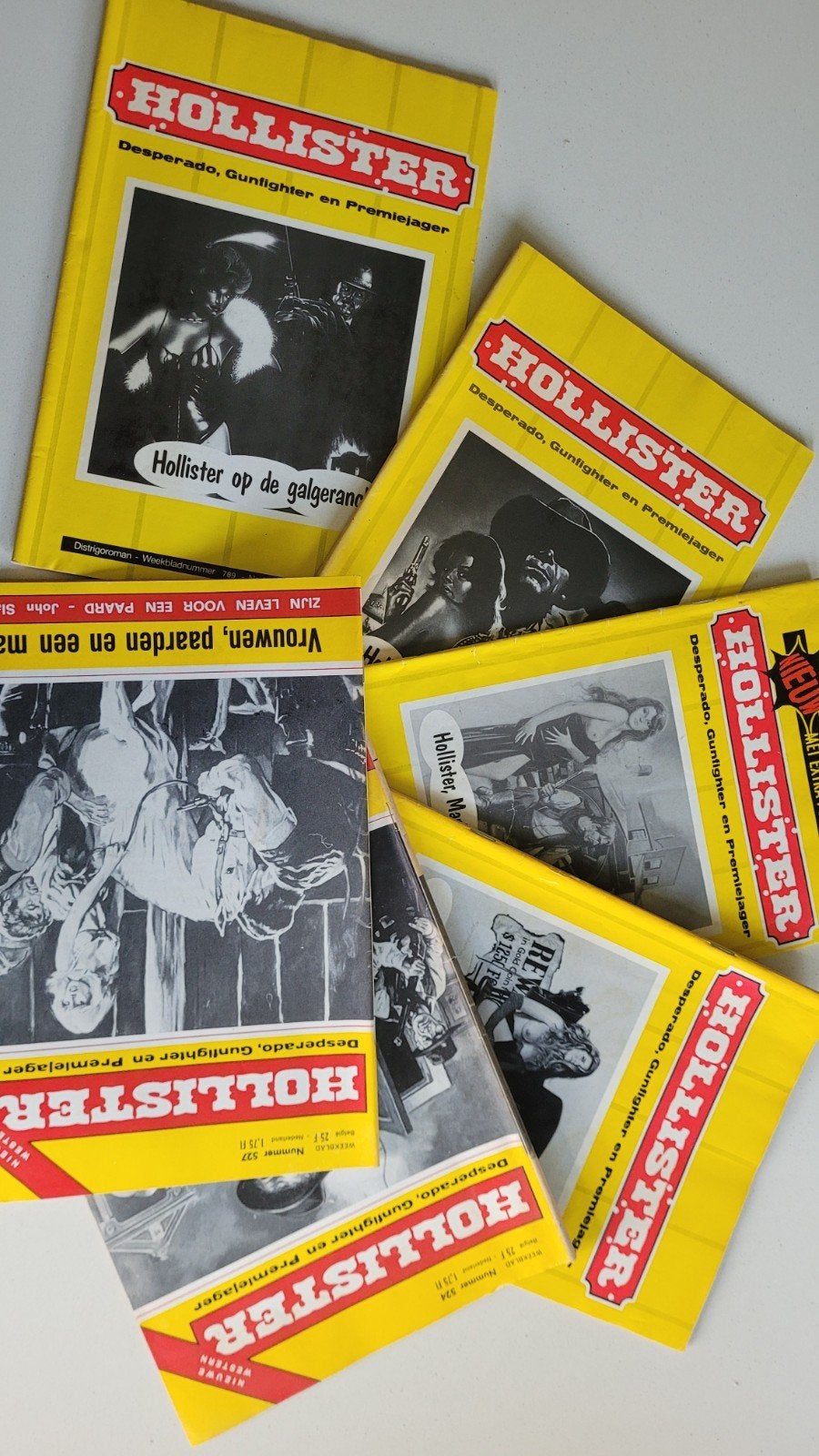 ong. 50 jaar oude Hollister Western Strips - Desperado, etc., Ophalen of Verzenden, Gelezen, Diverse auteurs, Nederland