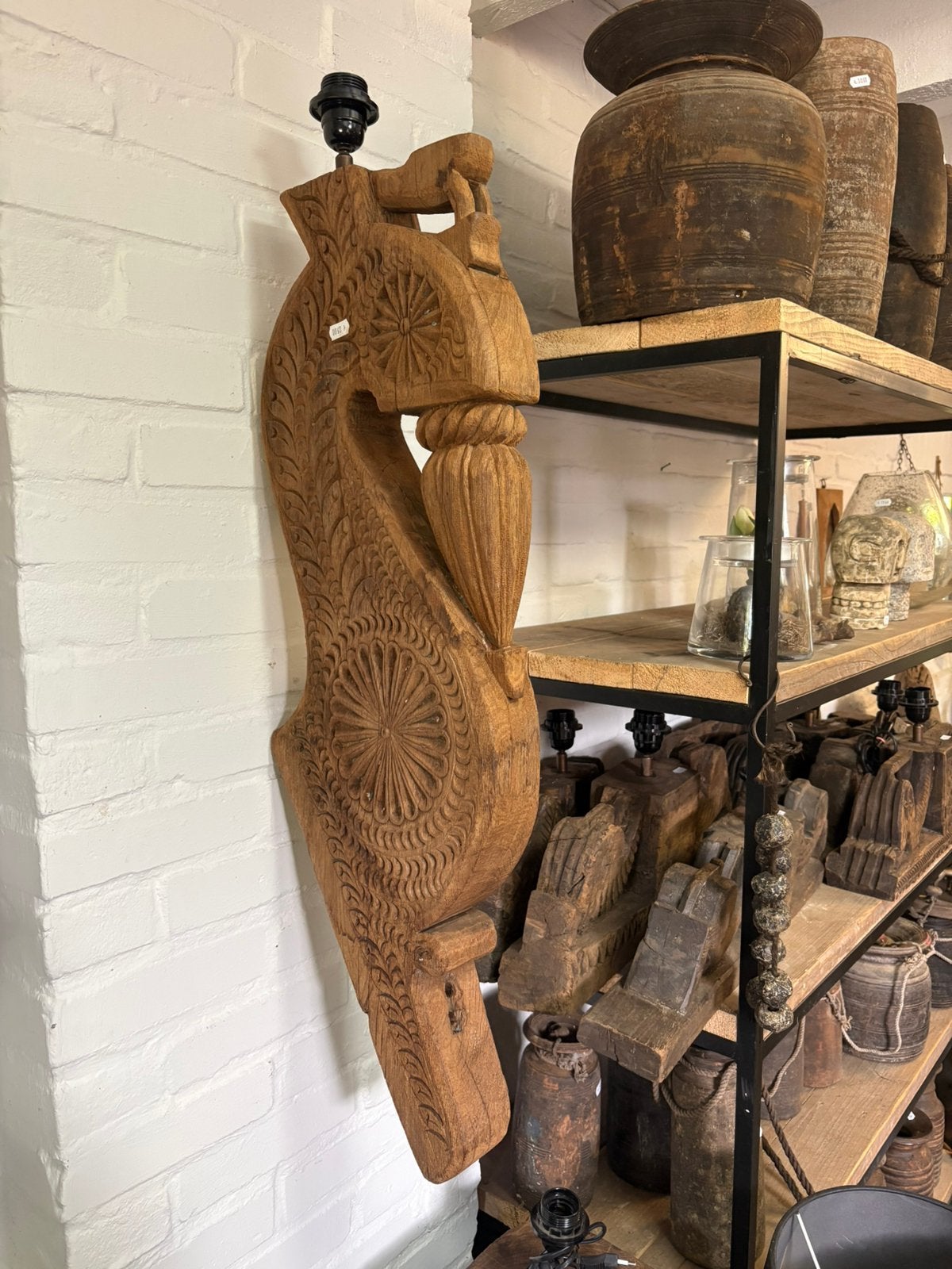 Gave wandlamp van een oude poer / ornament, Nieuw, Nvt, Nvt, Nvt