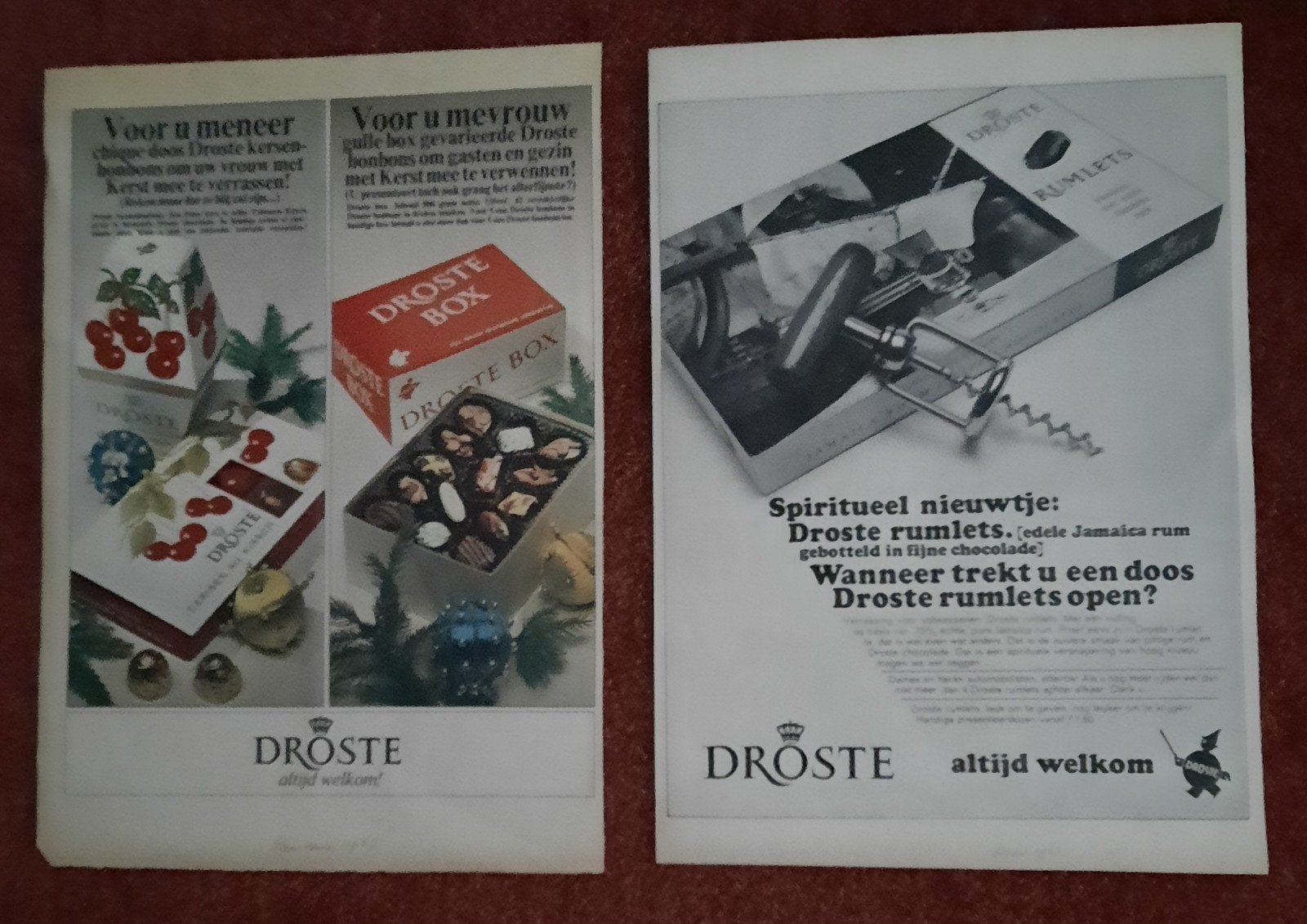 DROSTE ADVERTENTIES UIT TIJDSCHRIFT - 1967, Ophalen of Verzenden, 1960 tot 1980, Knipsel(s)